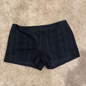 Banana Republic Black eyelet shorts